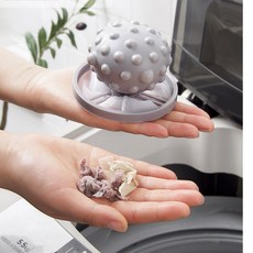 洗衣機除毛絮漂浮物過濾球, 粉色、白色, 1個