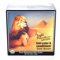 Light Mountain 護髮染髮劑 113g, 1盒, 深棕色