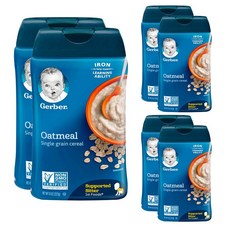 Gerber 嘉寶 單一穀物麥片 嬰兒米糊 227g, 燕麥 (Oatmeal), 6個