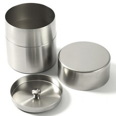 YOSHIKAWA 吉川 Sui不鏽鋼茶葉保存罐 S, 1個, 銀