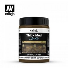 Vallejo Thick Mud 場景土 200ml 歐洲厚泥, 1個