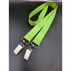 【富巨金】20mm高速帶雙頭配件識別證帶/證件帶，2cm寬特多龍材質，雙邊旋轉金屬夾，辦公室識別證件首選, 亮綠色