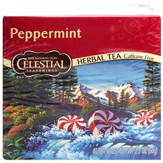CELESTIAL SEASONINGS 詩尚草本 無咖啡因薄荷草本茶包, 40件, 1.7克