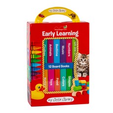 (英文圖書) My Little Library: Early Learning - First Words (12 Board Books & Downloadable App!) Boxed Set, Little Grasshopper Books, 英文, 盒裝套書