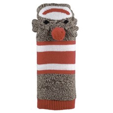 THE WORTHY DOG 猴子造型寵物連帽針織衫, 棕+紅+白