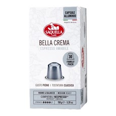 SAQUELLA Bella Crema Amabile膠囊咖啡, 1個, 30入, 5g