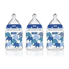 NUK 矽膠奶瓶 147.9ml 3入, 藍色, 無奶嘴