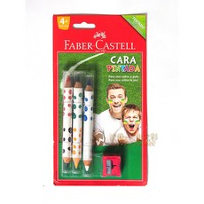 輝柏 Faber-Castell 兒童人體彩繪顏料6色筆型組，安全無毒，附削筆器，派對節慶適用, 詳見包裝
