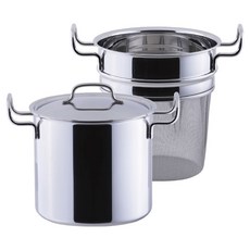 MIYAZAKI 宮崎製作所 Geo Products全不鏽鋼防溢IH義大利麵鍋, 1個, 31cm