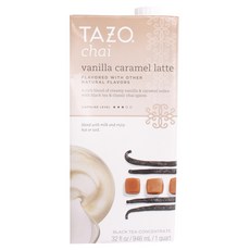 TAZO 香草焦糖風味香料紅茶拿鐵, 1個, 946毫升