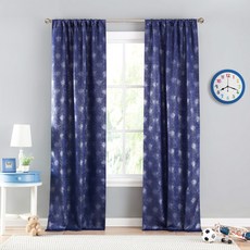 lala + bash 金屬遮光多纖維頂對面板窗簾 2 件, 夜空