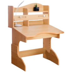 書桌/成長桌 (含桌面書架), 木色桌子