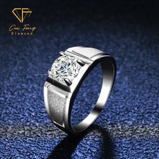 CF鑽飾 莫桑鑽男戒 沉著設計 時尚男士戒指 莫桑石戒指