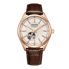 CITIZEN 男款精選自動機械皮革手錶 NH9112-19A