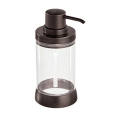 iDESIGN Haley 肥皂泵浴室分配器, 1個, 透明 + 青銅