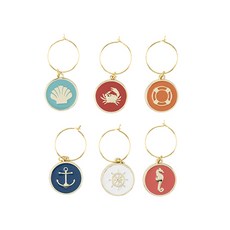 BLUSH 酒杯串飾, 6件, 混色