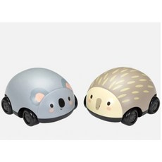 Tiger Tribe 迴力車2入組-澳洲動物 嬰幼兒玩具 迴力車 可愛動物造型 安全無毒, 詳見包裝, 2個