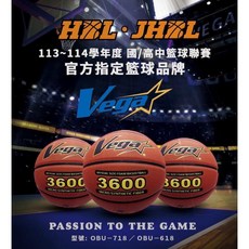 Vega 超細纖維合成皮籃球 (室內用), 1個, 3600
