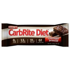 Dr'S CarbLite 糖尿病巧克力布朗尼蛋白棒 21g 無麩質 無糖, 1個, 12入