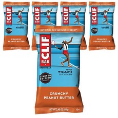 CLIF Crunchy花生奶油能量棒, 5包, 68g