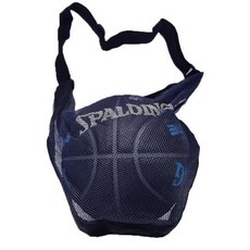 Spalding 斯柏丁 單顆裝籃球網袋 (附肩帶/深藍), 深藍, 1個