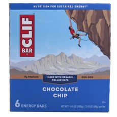 CLIF 巧克力片風味能量棒 9g, 6份, 68g