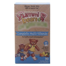 Hero NUTRITIONALS Hero Nutritional Products Yummy Bears Organics 複合維生素 小熊軟糖, 90顆, 1個
