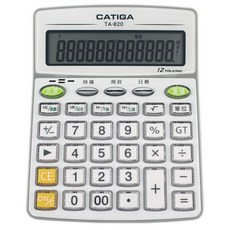CATIGA 語音時鐘計算機 12位數 會說話計算機 時鐘鬧鐘功能, 一台入/TA-820