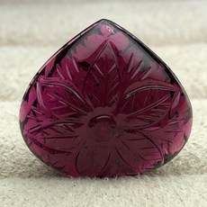 磊晶城水晶館 碧璽巧雕墜 水滴造型花朵雕刻, 桃紅色