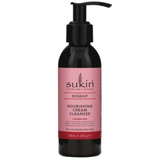 sukin 滋養霜潔面乳 玫瑰果乾燥&壓力肌膚適用, 1個, 125ml