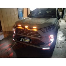 小鳥的店 豐田 2020 RAV4 五代 DRL 引擎飾版 引擎蓋 日行燈 三叉燈 消光黑/烤漆 黃光 改裝