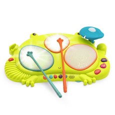 【美國媽咪】B.Toys 蛙聲道電子鼓 玩具 小朋友 音樂 電子鼓 感統玩具 認知 正品公司貨 兒童禮物 學習玩具 教具, 詳見包裝