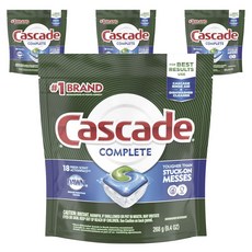 CASCADE 洗碗機清潔劑, 4個, 268克