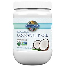 Garden of Life 初榨無麩質素食椰子油, 1個, 858ml
