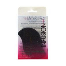 Infusion 竹炭護理潔顏海綿, 1個, 黑色的