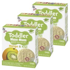 WANT-WANT 米餅乾 60g, 3盒, 芒果奇異果口味