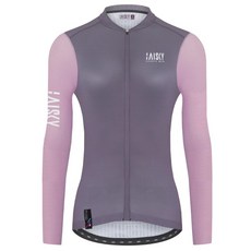 BAISKY百士奇自行車衣女款空力薄款長車衣 對比灰紫, 灰紫