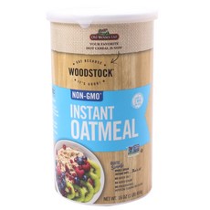 WOODSTOCK 非轉基因即食全麥燕麥片, 1罐, 454g