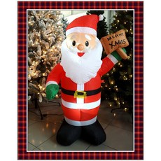 120公分聖誕節充氣裝飾：聖誕老人、企鵝、雪人、麋鹿造型，聖誕節交換禮物首選, 紅色