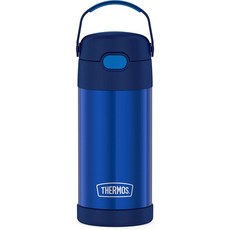 THERMOS 膳魔師 手提式彈蓋真空保溫瓶, 藍色, 354.9ml, 1個
