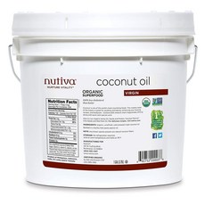 nutiva 初榨椰子油, 1個, 3.79L