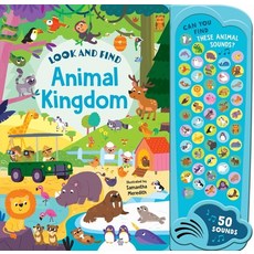 (英文圖書)Animal Kingdom: 50 Button Sound Book: Search & Find Book with 50 Noises! Board Books, Lake Press, 英文, 硬頁書