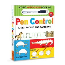 (英文圖書) My Big Wipe and Clean Book of Pen Control for Kids: Line Tracing and Patterns Board Books, Wonder House Books, 英文, 硬頁書