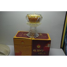 高腳蓮花酥油燭一盞，供佛燈杯兩用，精緻典雅，營造寧靜祥和氛圍, 1個, 粉色