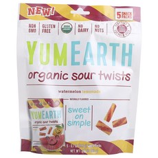 YUMMY EARTH 酸甜軟糖 西瓜檸檬汽水口味 5入裝, 1袋
