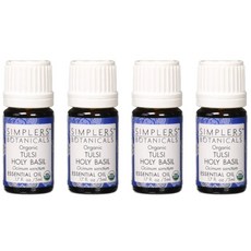 SIMPLERS BOTANICALS 精油圖爾西羅勒, 4個, 5ml