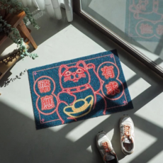 【窩在家】有求幣應刮泥地墊, 藍色, 1個