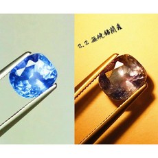 【台北周先生】天然變色藍寶石 2.2克拉 超強變色效果 錫蘭產 無燒 送證書, 詳見包裝