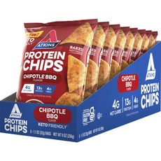 阿特金斯零食蛋白片 Chipotle 燒烤味 8 包, 1個, 256g