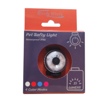 Woofy 寵物 LED 安全燈 (含電池) - 四色模式 IPX6防水 15流明, 1個